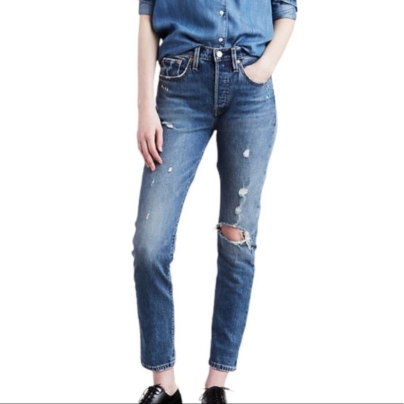 Levi's 501 Tapered & Customized Jeans 28x31" 𝅺 - Picture 1 of 10